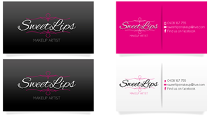 Design de Carte de Visite par JCR pour SweetLips Makeup Artistry | Design : #1666169