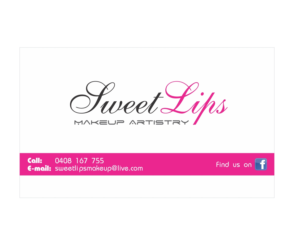 Business Card Design by Kamal for SweetLips Makeup Artistry | Design #1637236