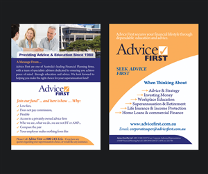 Flyer-Design von NatPearlDesigns für Advice First | Design: #6181980