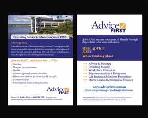 Flyer-Design von NatPearlDesigns für Advice First | Design: #6323085