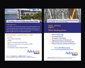Flyer-Design von NatPearlDesigns für Advice First | Design: #6323138