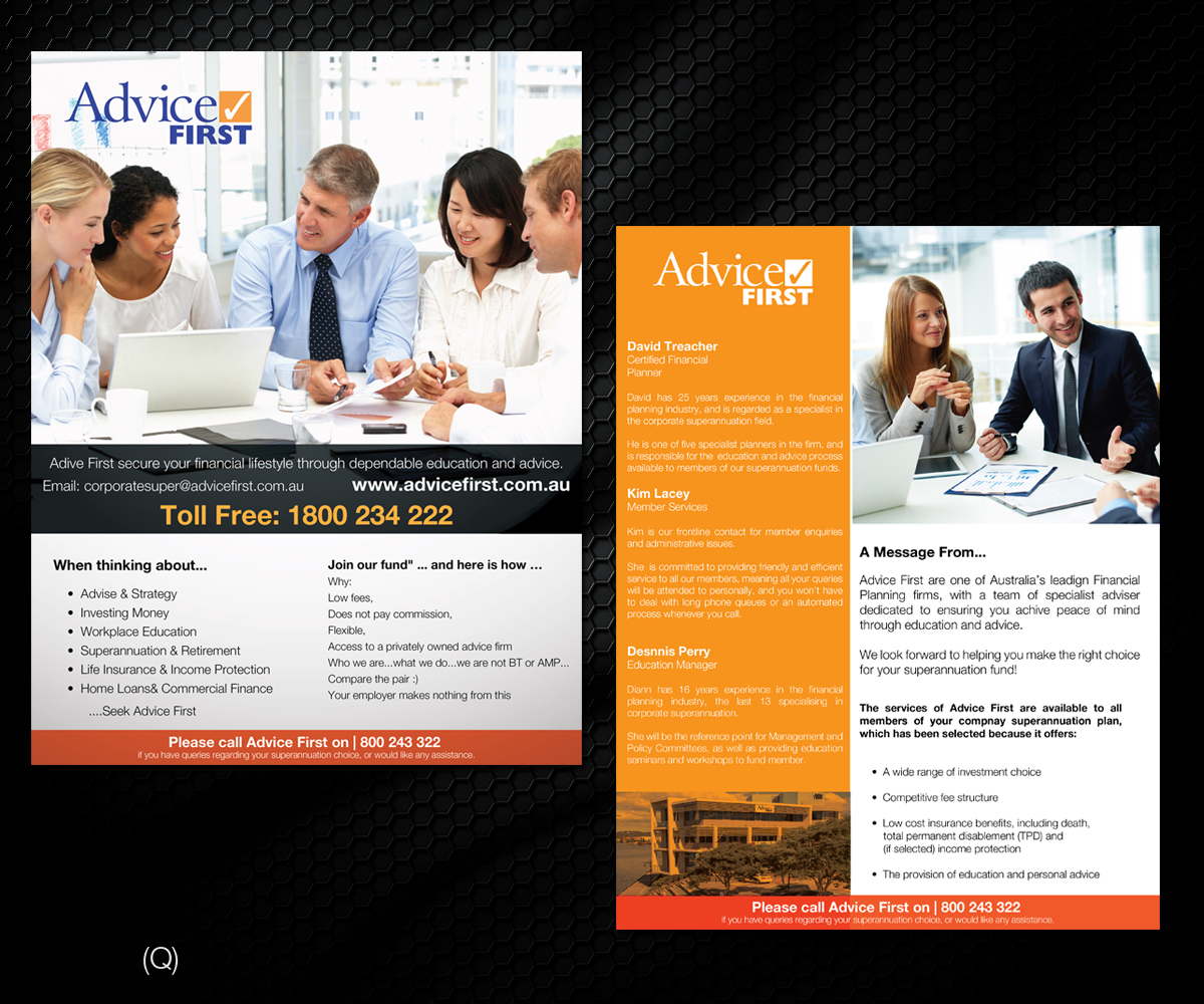 Flyer-Design von  Esolbiz für Advice First | Design: #6325625