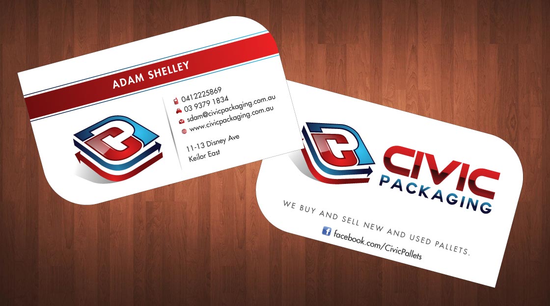 Business Card Design by Sbss for civic packaging | Design #1634962