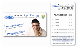 Diseño de Tarjeta de Presentación por Milager para Acumen Clinical Hypnotherapy | Diseño: #1661519