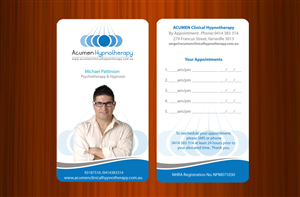 Diseño de Tarjeta de Presentación por asimali para Acumen Clinical Hypnotherapy | Diseño: #1645781