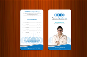 Diseño de Tarjeta de Presentación por asimali para Acumen Clinical Hypnotherapy | Diseño: #1661265