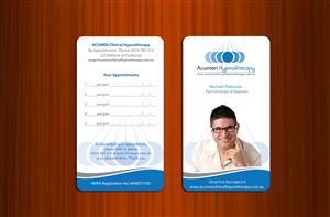 Diseño de Tarjeta de Presentación por asimali para Acumen Clinical Hypnotherapy | Diseño: #1661273