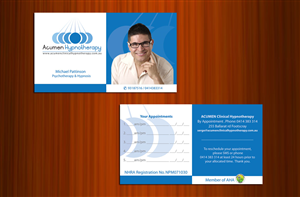 Diseño de Tarjeta de Presentación por asimali para Acumen Clinical Hypnotherapy | Diseño: #1661772