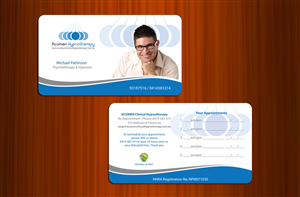 Diseño de Tarjeta de Presentación por asimali para Acumen Clinical Hypnotherapy | Diseño: #1669623