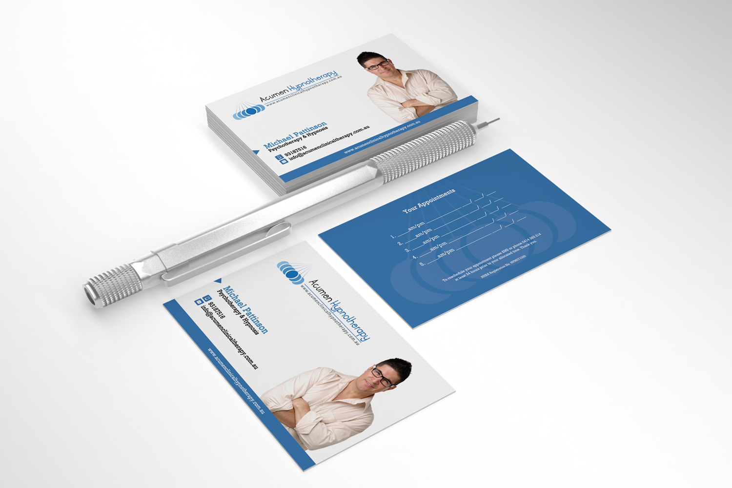 Diseño de Tarjeta de Presentación por Sarah Mathews para Acumen Clinical Hypnotherapy | Diseño #1661241