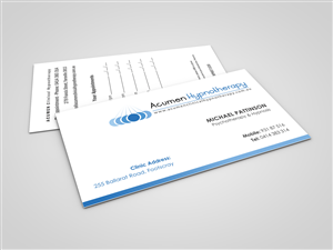 Diseño de Tarjeta de Presentación por logodentity para Acumen Clinical Hypnotherapy | Diseño: #1661433