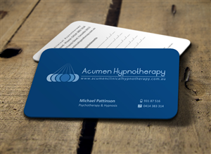 Diseño de Tarjeta de Presentación por logodentity para Acumen Clinical Hypnotherapy | Diseño: #1661855