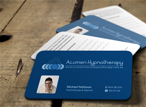 Business Card Design by logodentity for Acumen Clinical Hypnotherapy | Design: #1664531