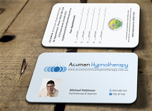 Business Card Design by logodentity for Acumen Clinical Hypnotherapy | Design: #1669625