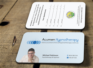 Business Card Design by logodentity for Acumen Clinical Hypnotherapy | Design: #1669788