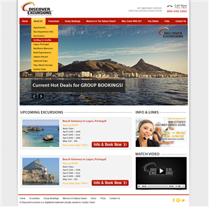 Web Design par webxvision pour DiscoverExcursions | Design #1669209