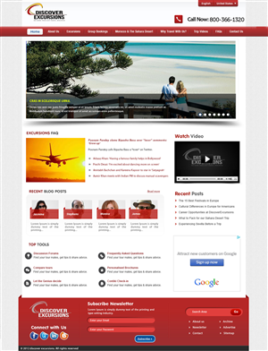 Web Design by webxvision for DiscoverExcursions | Design: #1672917