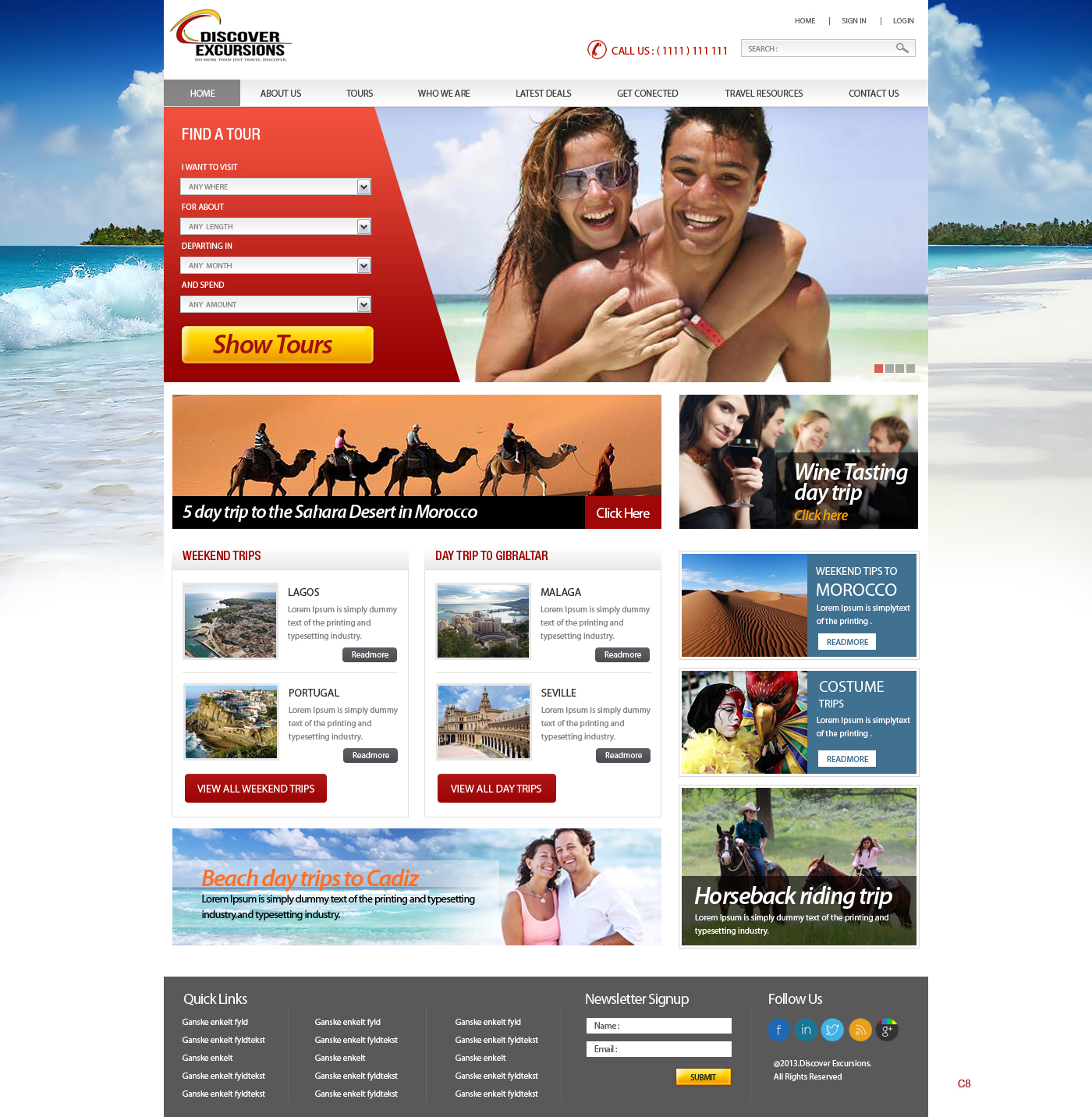 Web Design by pb for DiscoverExcursions | Design #1641232
