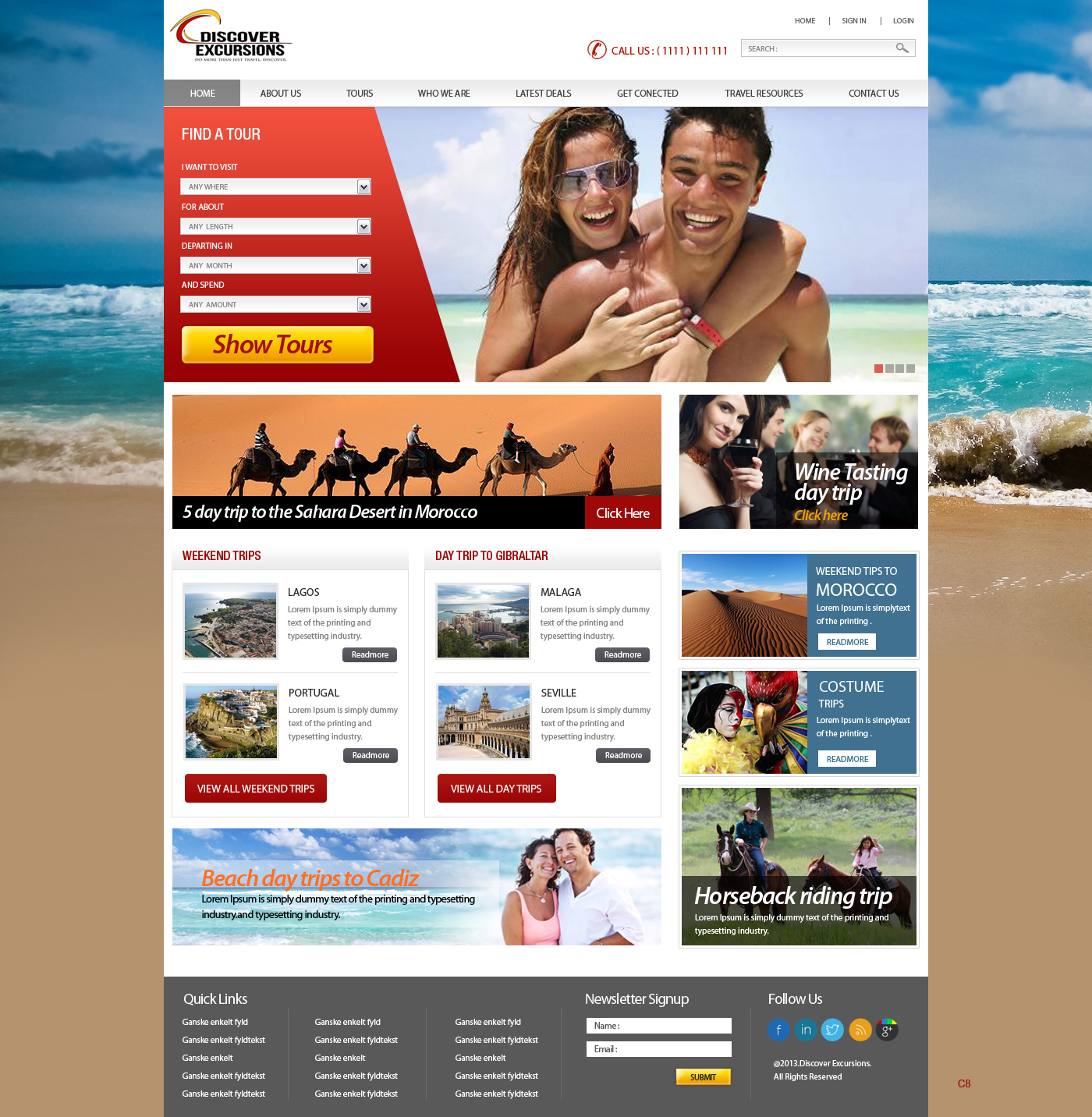 Web Design by pb for DiscoverExcursions | Design #1641234