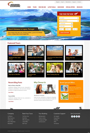 Web Design by pb for DiscoverExcursions | Design: #1649311