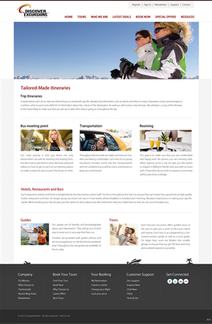 Web Design by pb for DiscoverExcursions | Design: #1649324