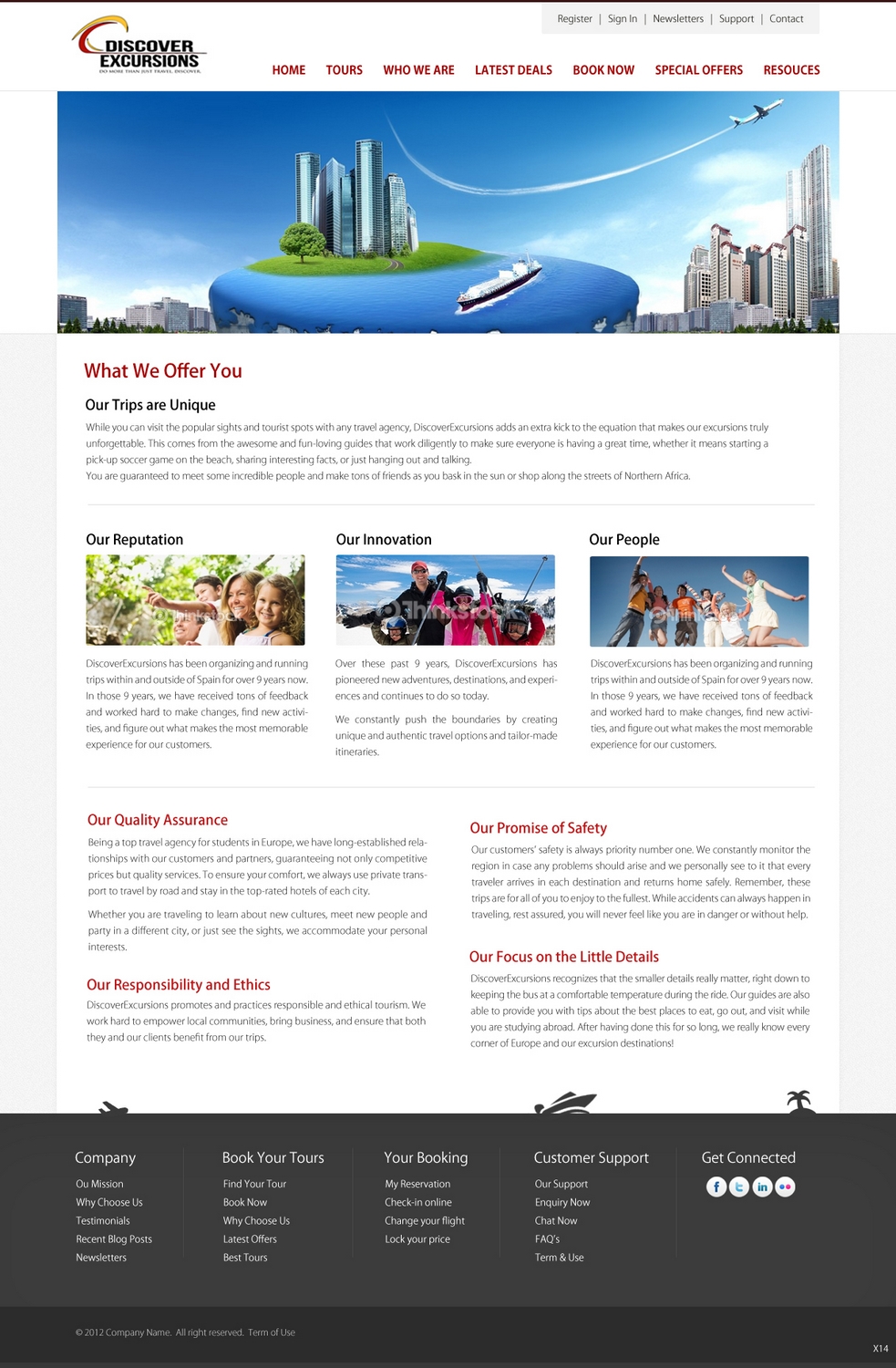 Web-Design von pb für DiscoverExcursions | Design #1649344