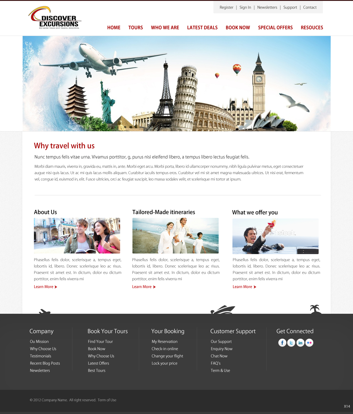 Web-Design von pb für DiscoverExcursions | Design #1649355