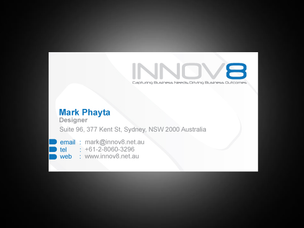 Business Card Design by markiez for Innov8 | Design #322015