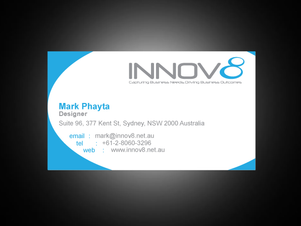 Design de Carte de Visite par markiez pour Innov8 | Design #322955