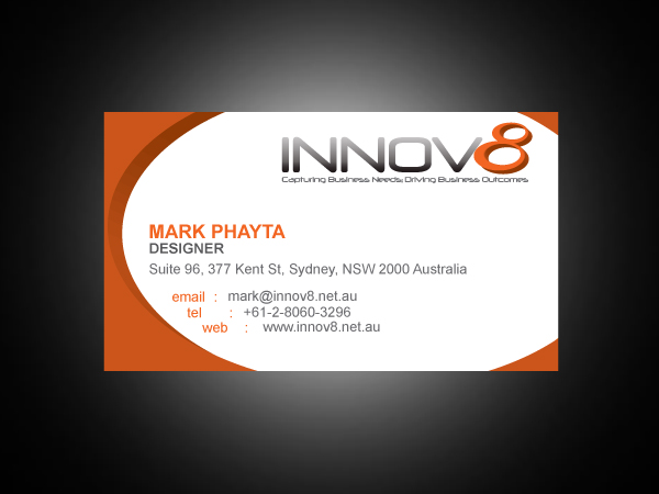 Business Card Design by markiez for Innov8 | Design #332180