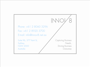 Business Card Design by Brad Scott for Innov8 | Design: #332861