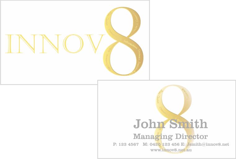 Business Card Design by Cass G for Innov8 | Design #326786
