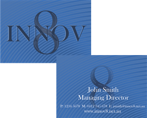 Business Card Design by Cass G for Innov8 | Design: #330643