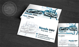 Business Card Design for DMV business in Las Vegas, NV - (Very open to design ideas and colors)