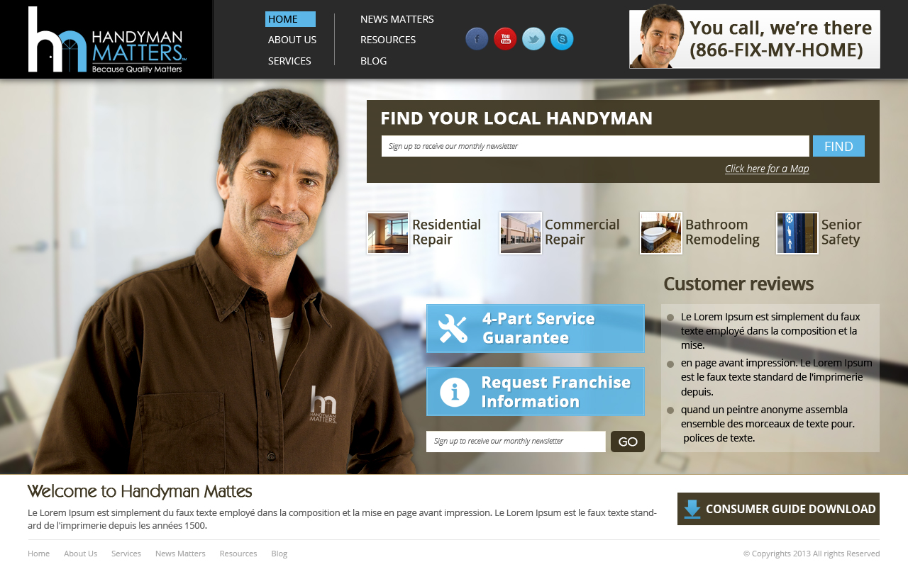 Diseño Web por OM para Franchise Marketing Company | Diseño #1727962