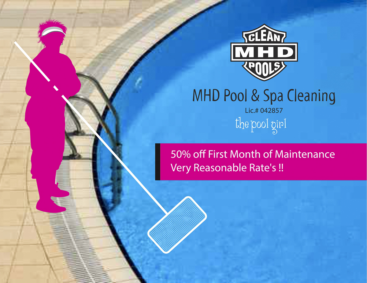 Postcard Design by visualkota for MHD Pool & Spa Cleaning | Design #6156612