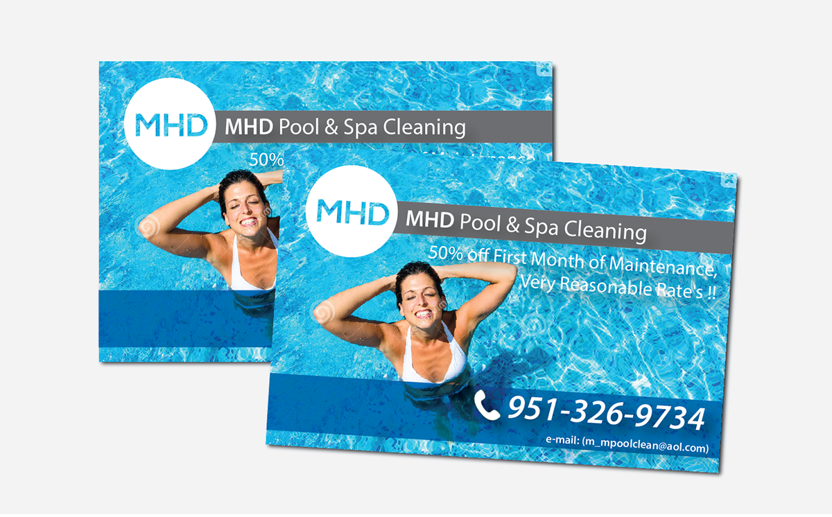 Postkarten-Design von nafizrahat für MHD Pool & Spa Cleaning | Design #6145767