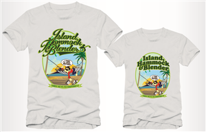 Island Hammock and Blender Tee Shirt Design