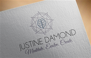 Justine Damond - Meditate. Evolve. Create. | Logo Design by el.