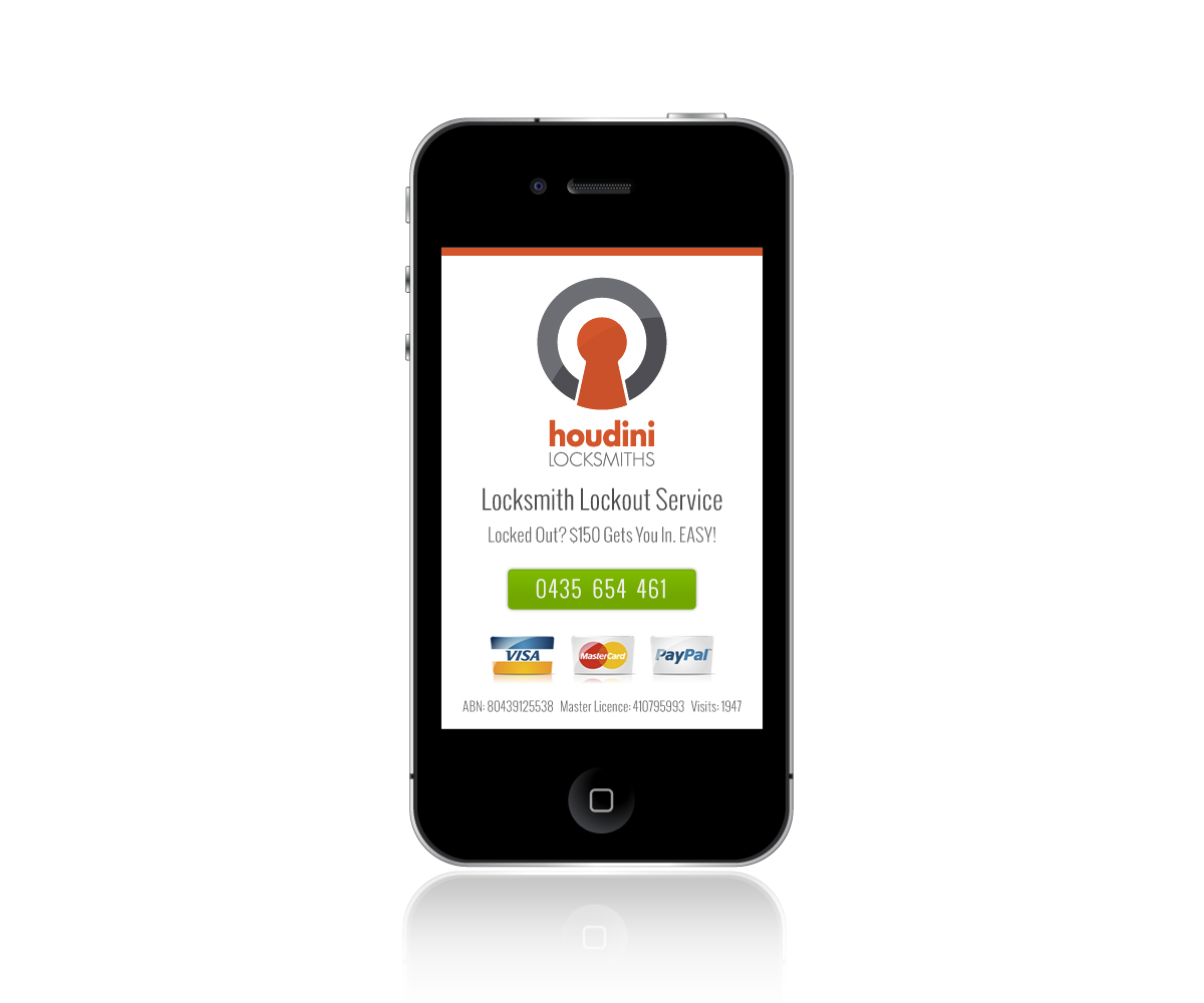 Web-Design von Barthelme Designs für Houdini Locksmiths | Design #1649148