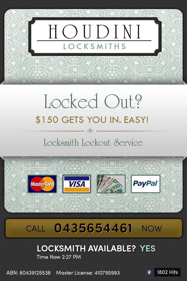 Web Design by Kamal Rahim for Houdini Locksmiths | Design #1646204