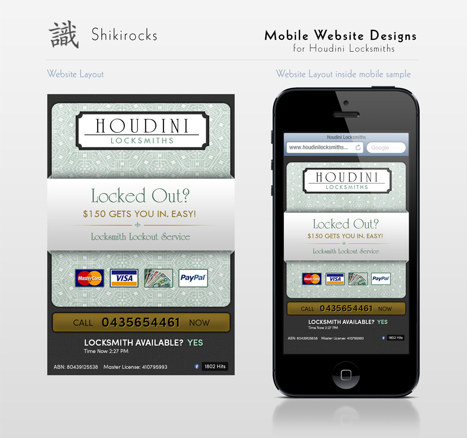 Web-Design von Kamal Rahim für Houdini Locksmiths | Design #1646352