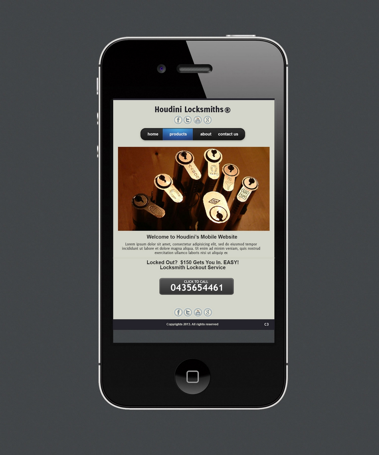 Diseño Web por pb para Houdini Locksmiths | Diseño #1649492