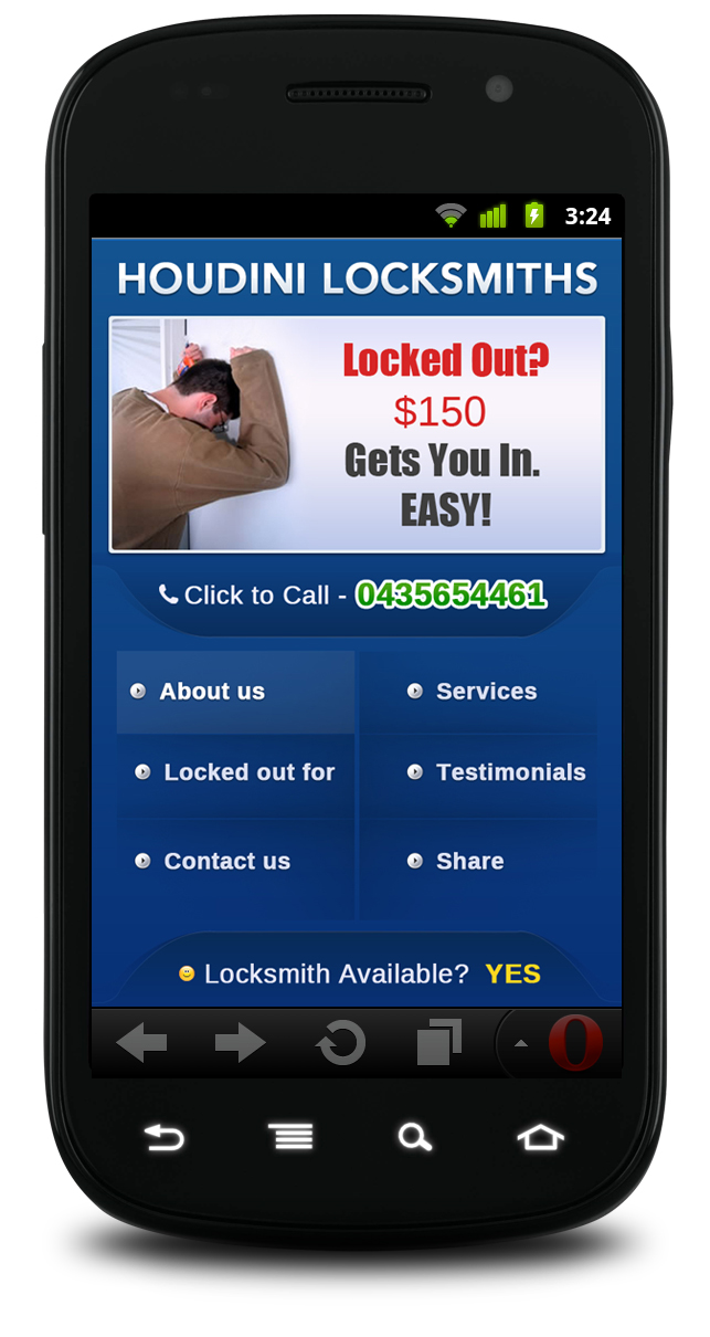 Web-Design von pb für Houdini Locksmiths | Design #1649516