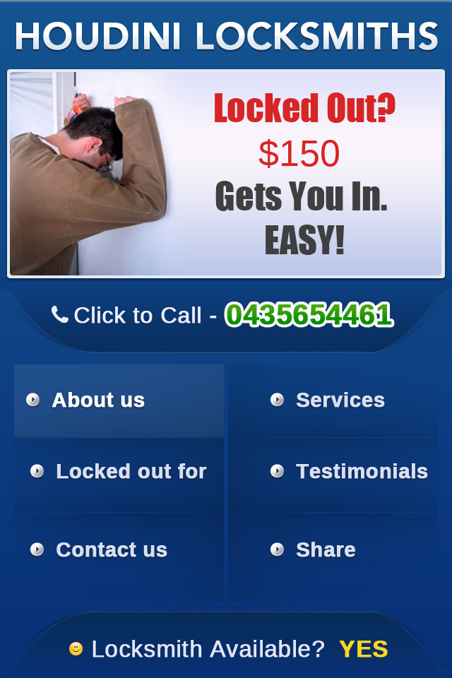 Web Design by pb for Houdini Locksmiths | Design #1649520