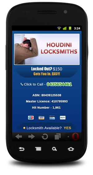 Web-Design von pb für Houdini Locksmiths | Design: #1653644