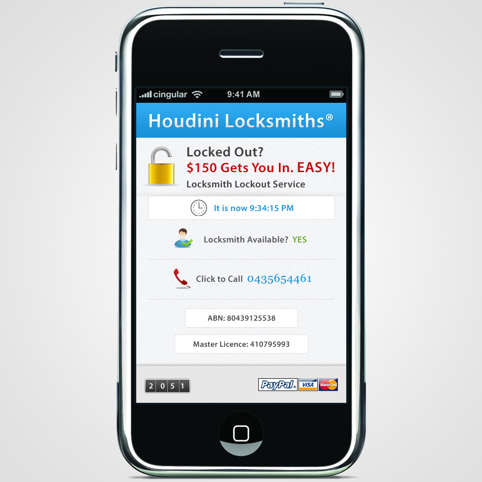 Web Design par Atom pour Houdini Locksmiths | Design #1685830
