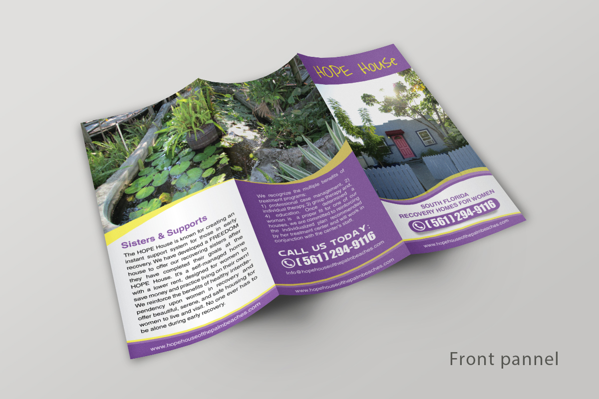 Design de Flyer par Sarmishtha Chattopadhyay_loginchange pour HOPE House of the Palm Beaches, LLC | Design #6167832