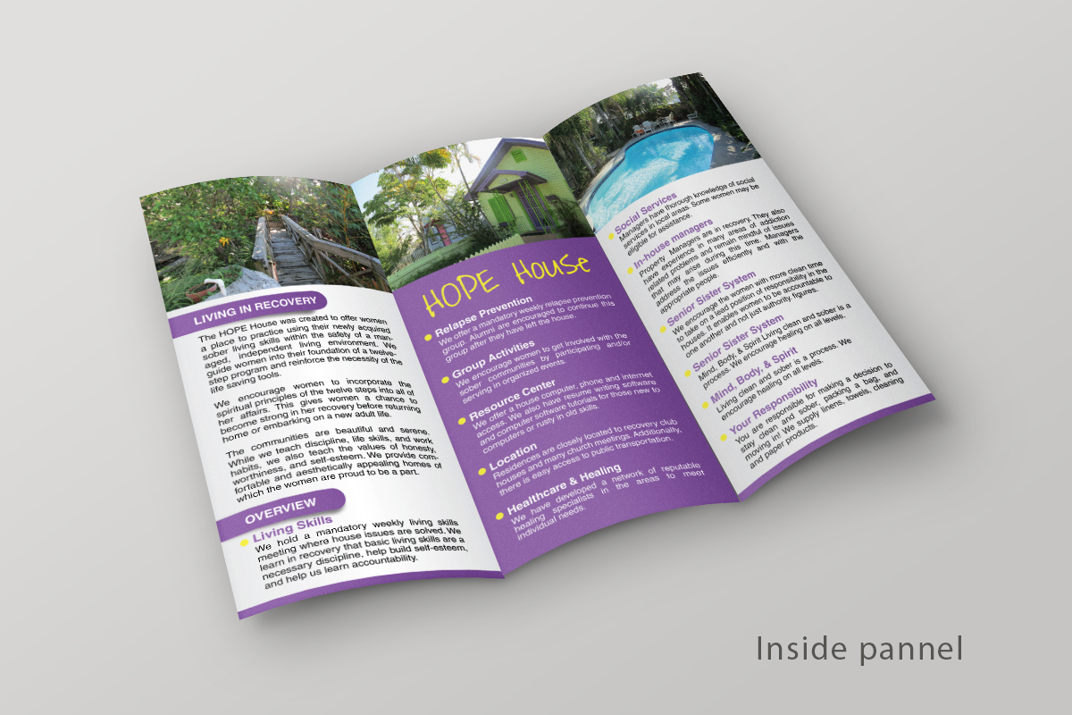 Design de Flyer par Sarmishtha Chattopadhyay_loginchange pour HOPE House of the Palm Beaches, LLC | Design #6168944