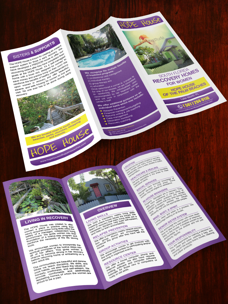 Diseño de Flyer por Sarmishtha Chattopadhyay_loginchange para HOPE House of the Palm Beaches, LLC | Diseño #6239415